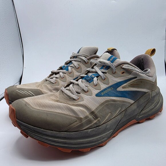 Brooks Cascadia 16 Mens Size 12 Oyster Mushroom Alloy Orange Athletic Shoes - Picture 4 of 13